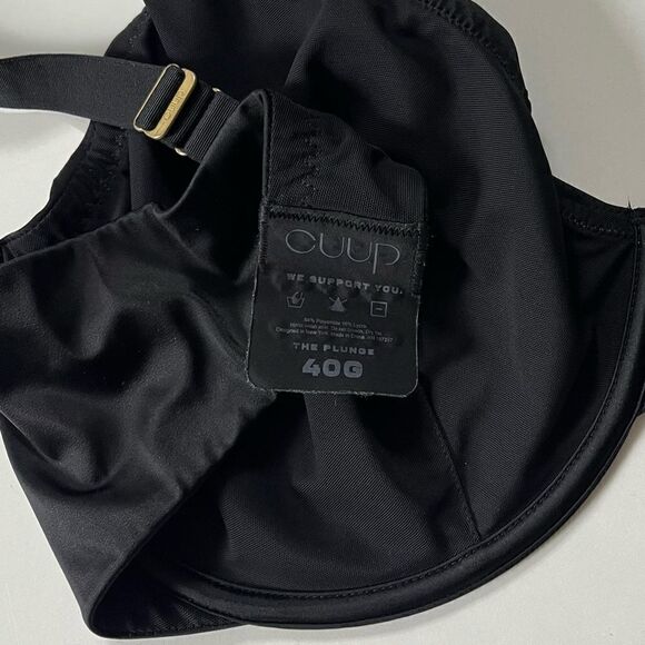 CUUP The Satin Plunge Bra Black 40G - Picture 9 of 10